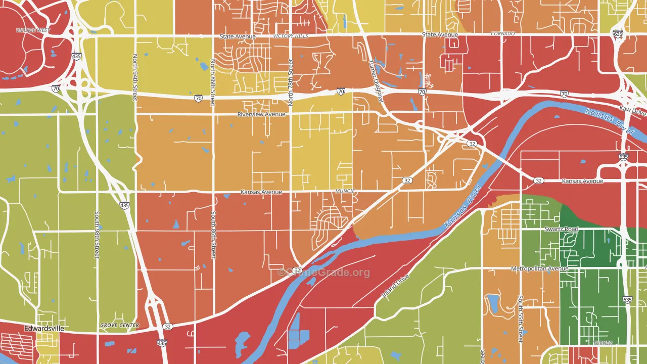 Muncie-Stony PT., Kansas City, KS Map of Arson Rates