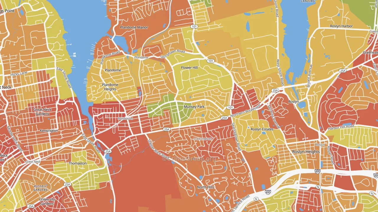 Munsey Park, NY Map of Arson Rates