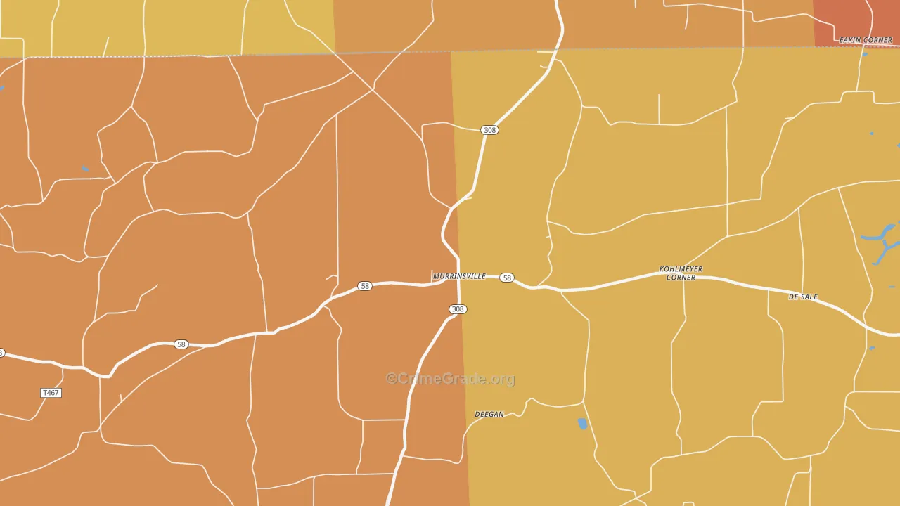 Murrinsville, PA Map of Arson Rates