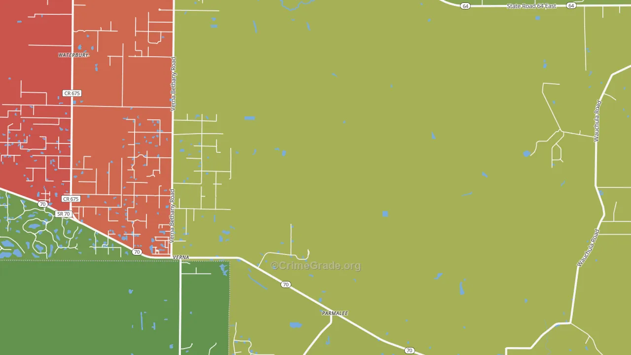 Myakka City, FL Map of Arson Rates