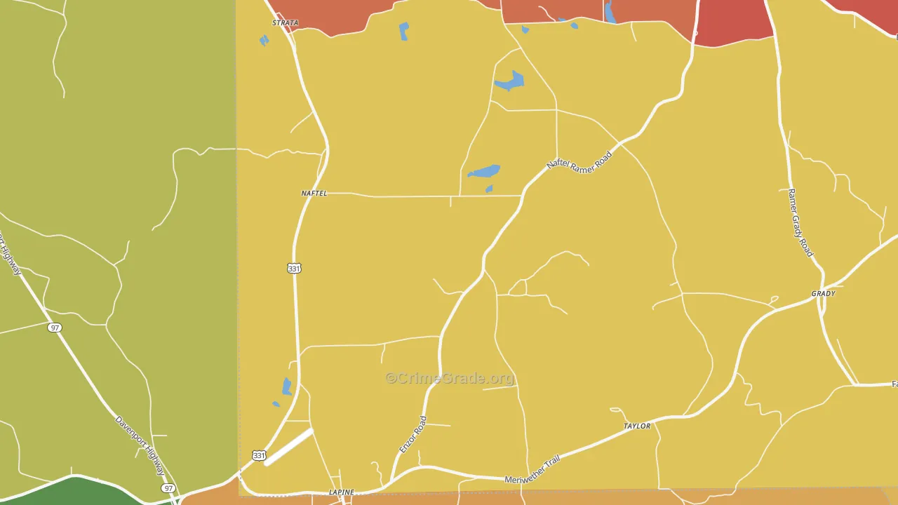 Naftel, AL Map of Arson Rates