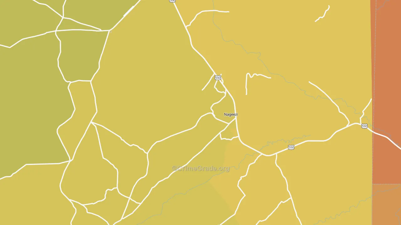 Nageezi, NM Map of Arson Rates