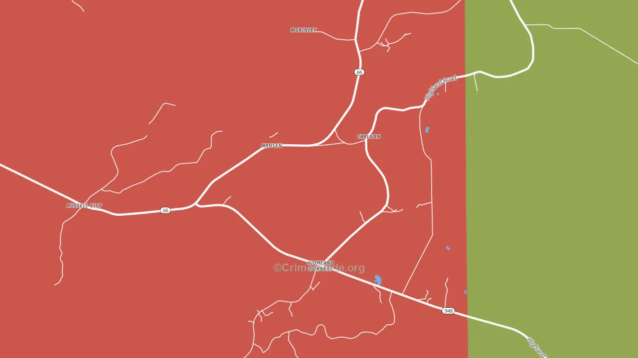 Nansen, PA Map of Arson Rates