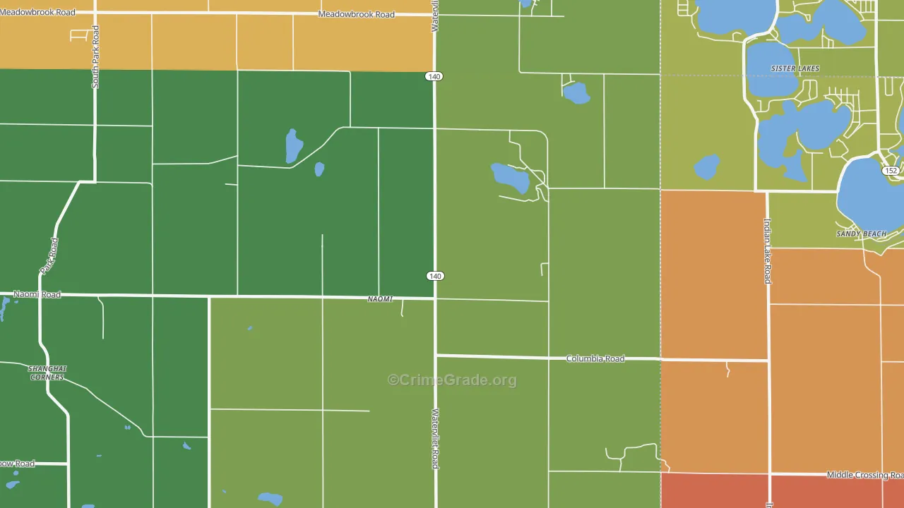 Naomi, MI Map of Arson Rates