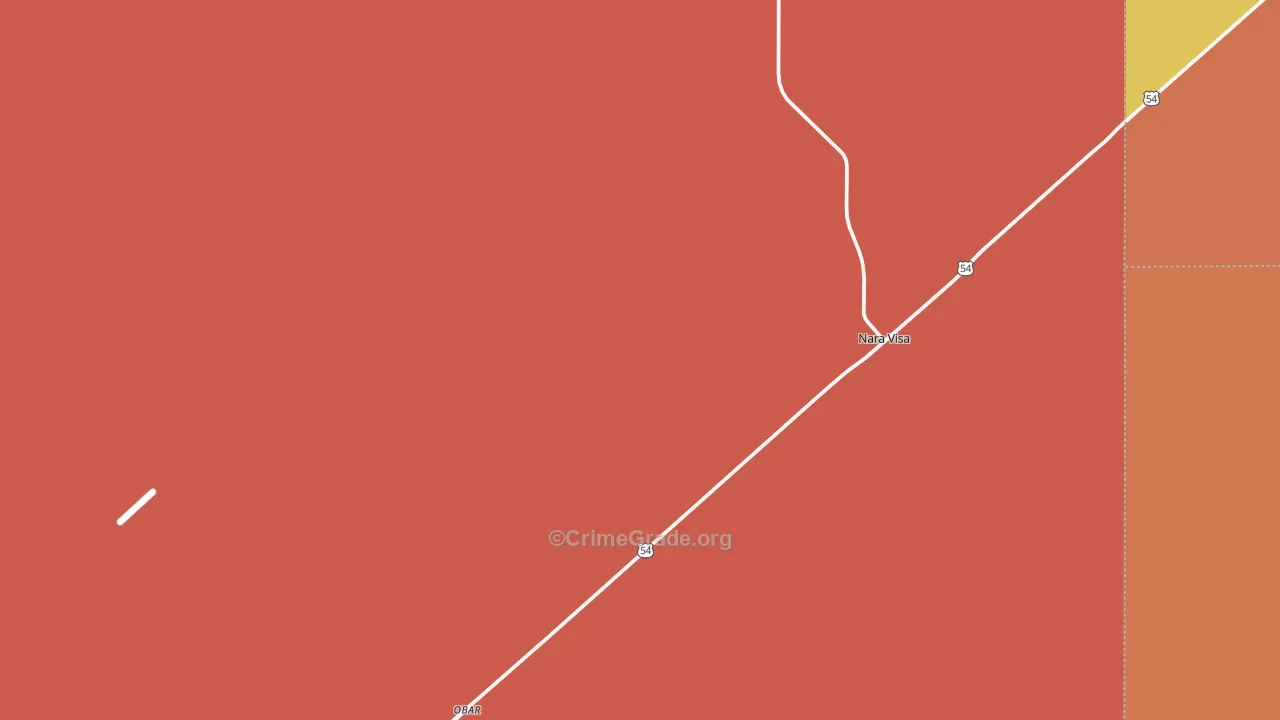 Nara Visa, NM Map of Arson Rates