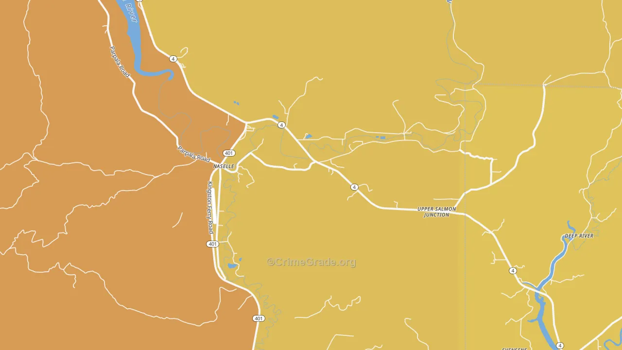 Naselle, WA Map of Arson Rates