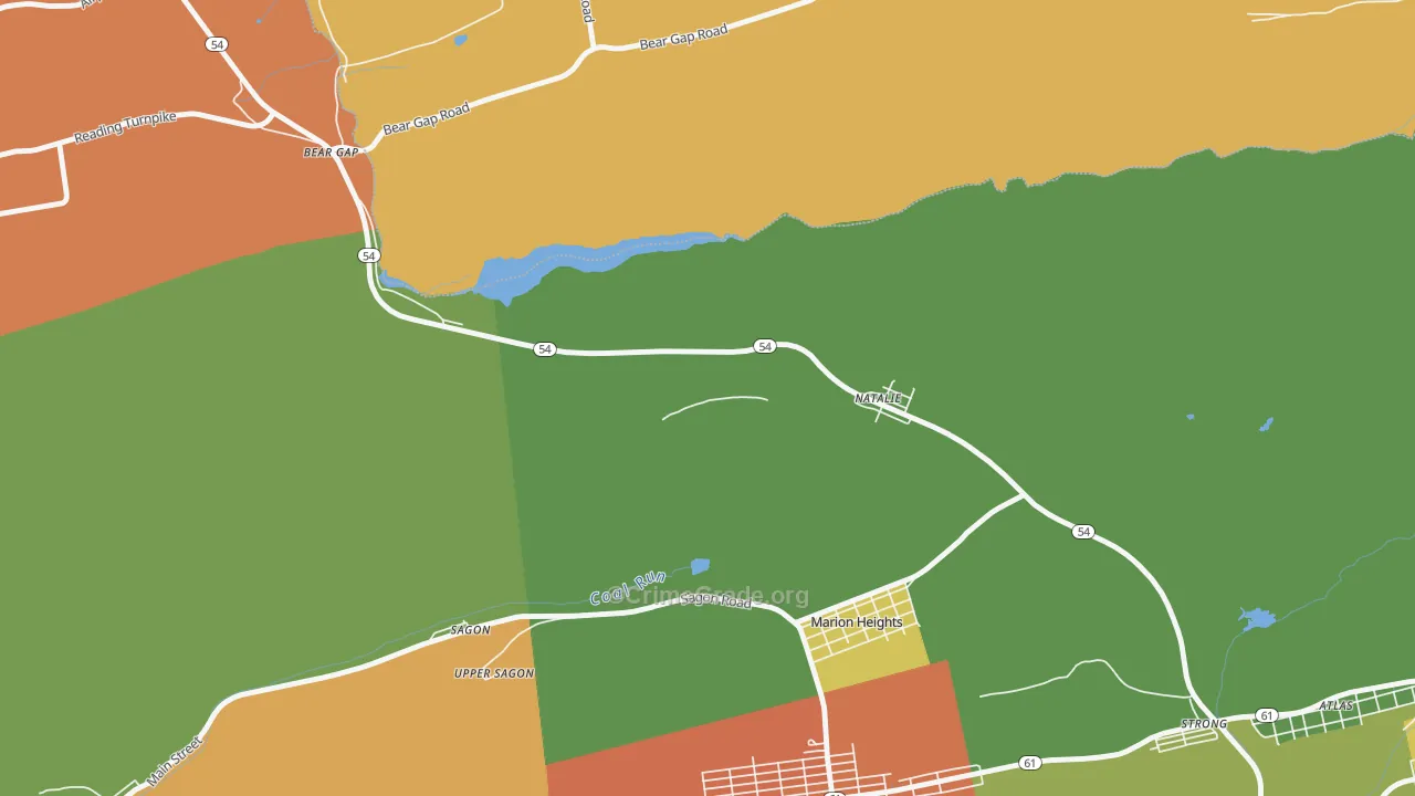 Natalie, PA Map of Arson Rates