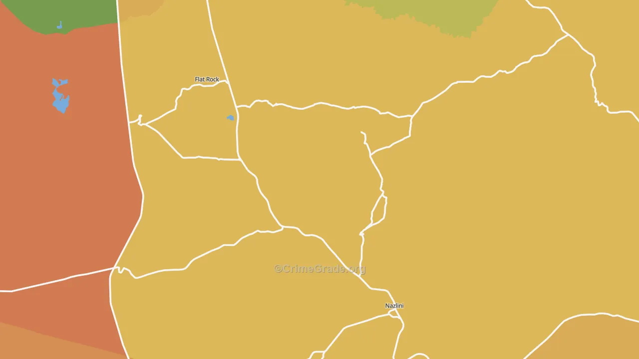 Nazlini, AZ Map of Arson Rates