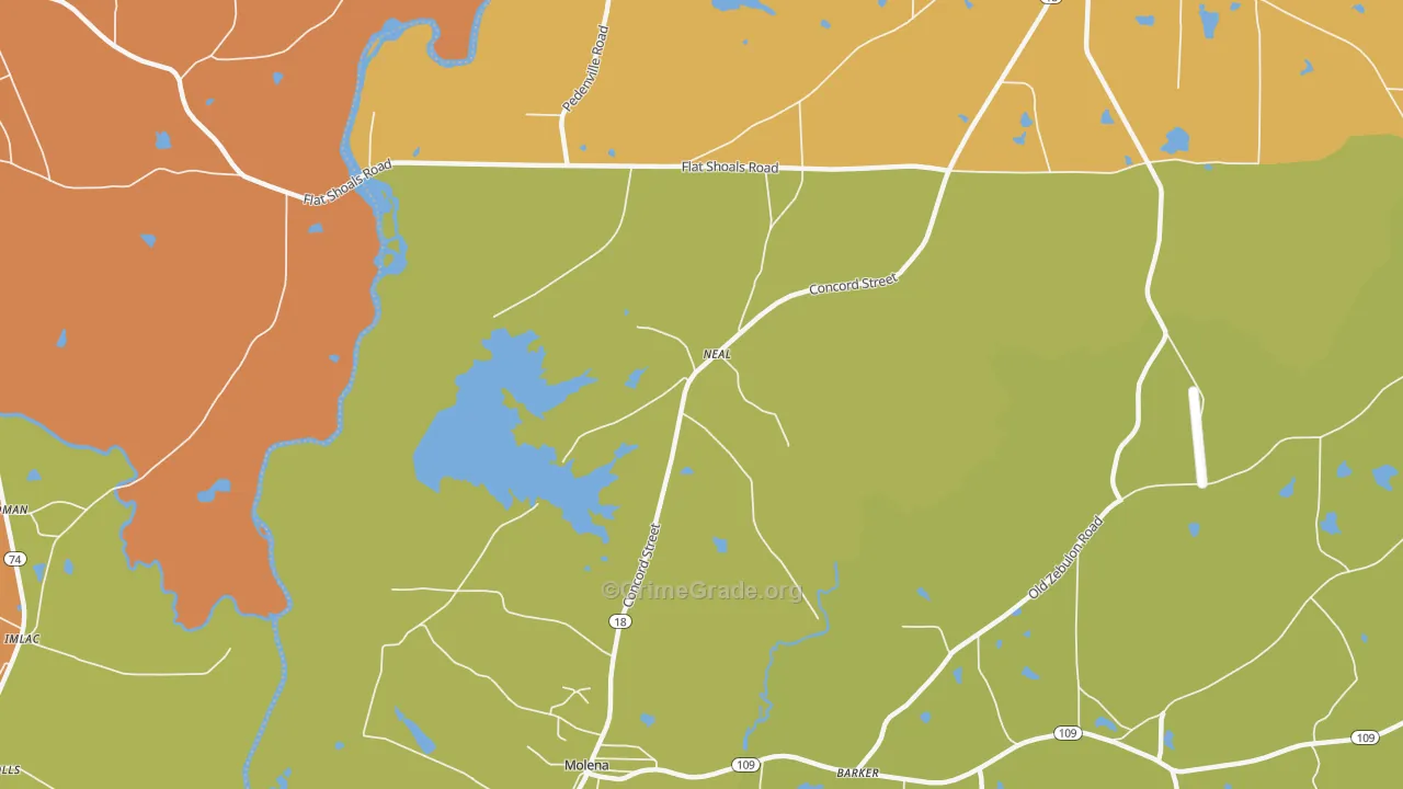 Neal, GA Map of Arson Rates