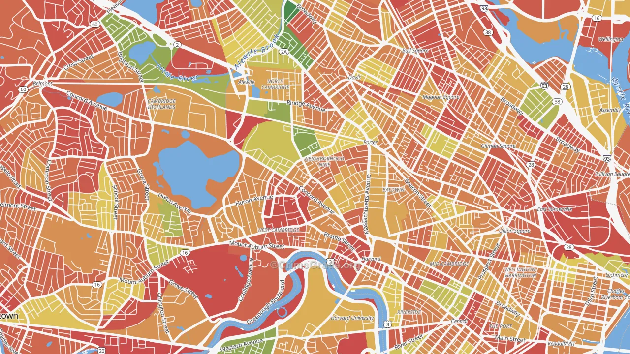Neighborhood Nine, Cambridge, MA Map of Arson Rates
