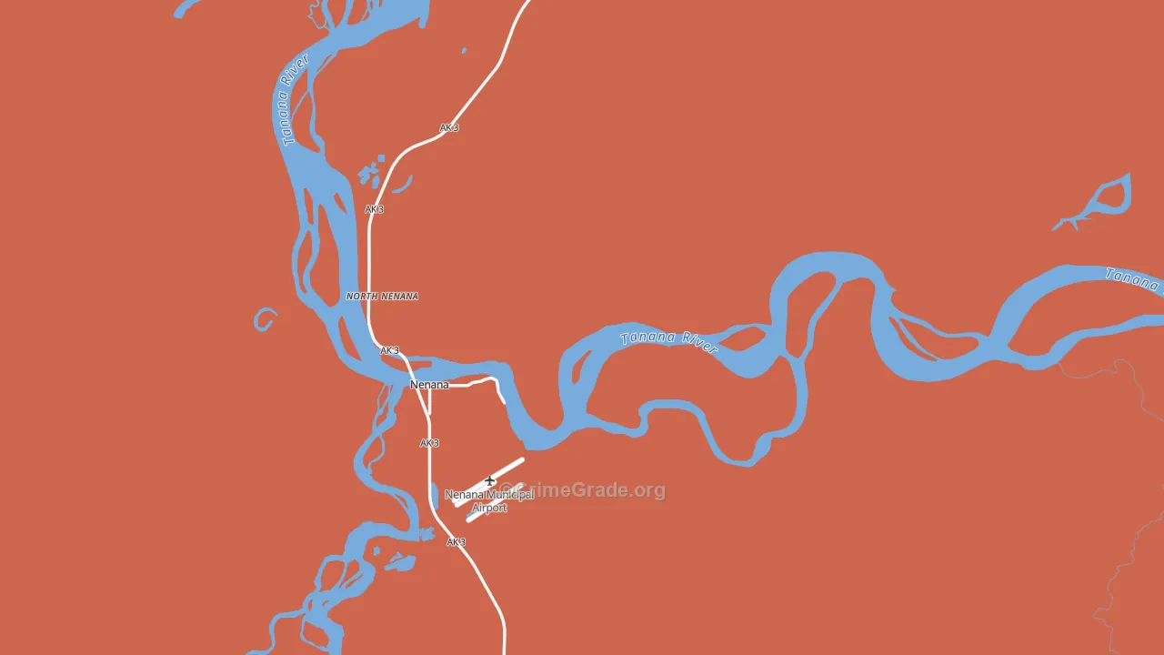 Nenana, AK Map of Arson Rates