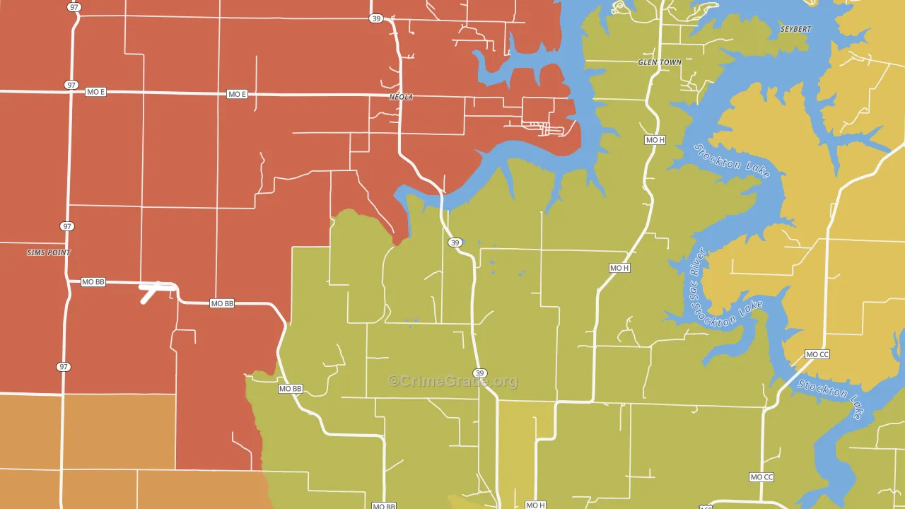 Neola, MO Map of Arson Rates