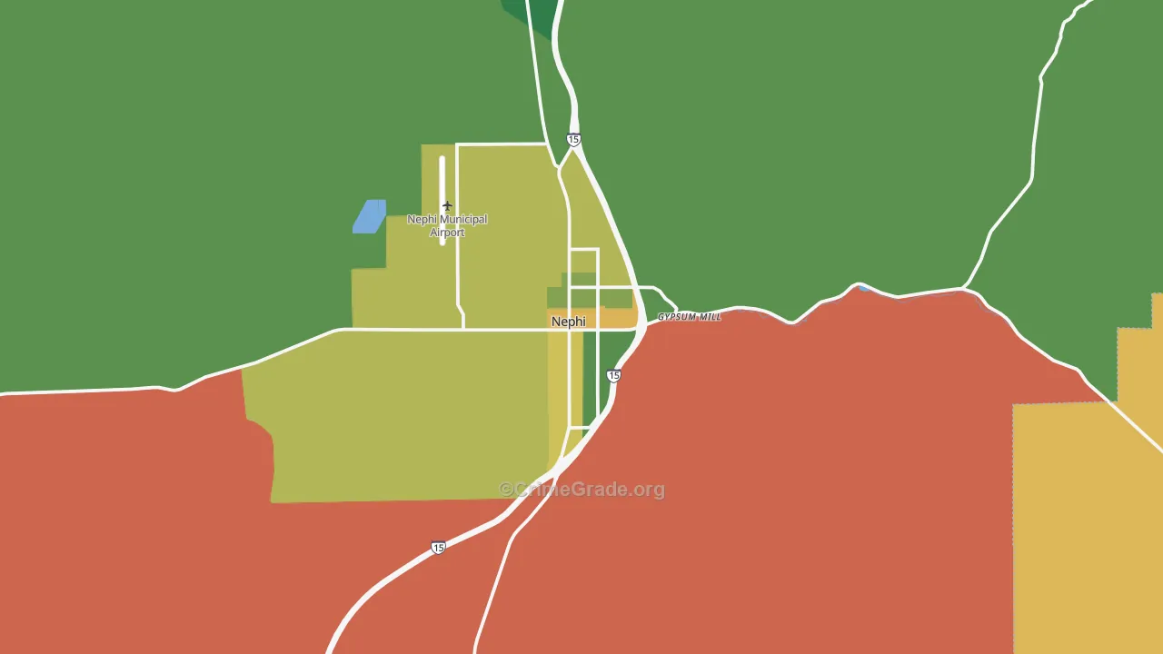 Nephi, UT Map of Arson Rates