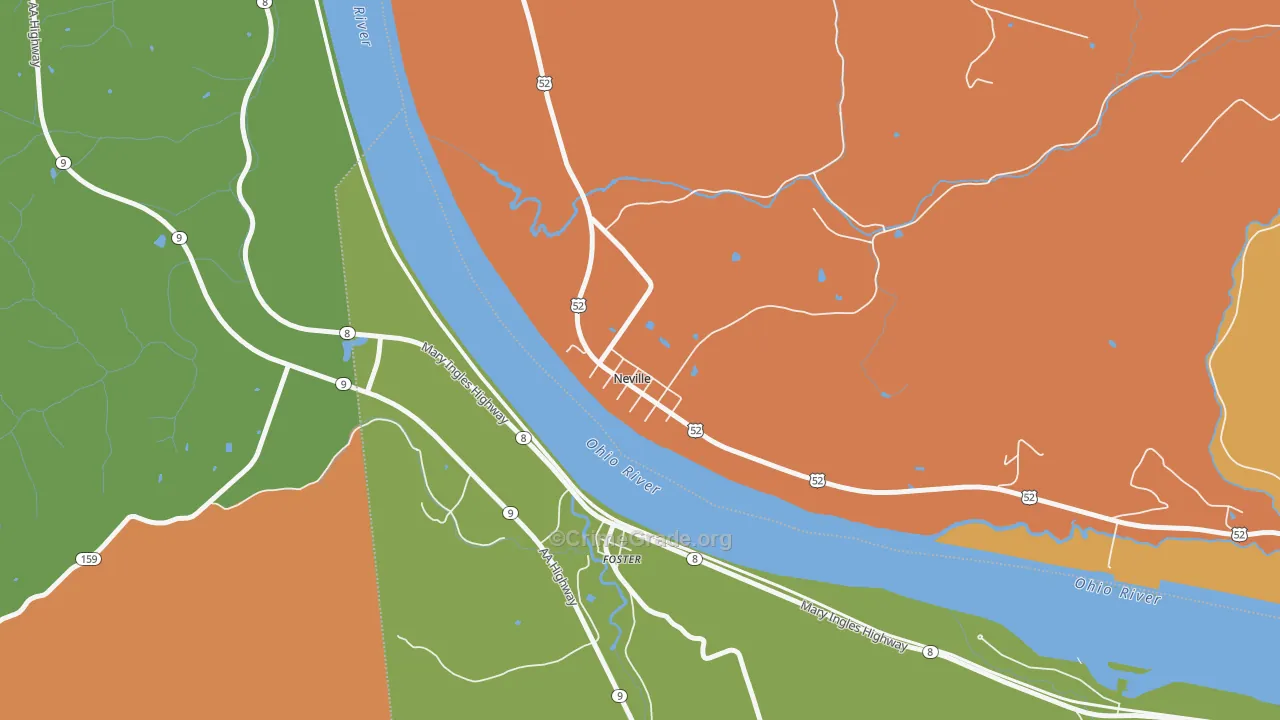 Neville, OH Map of Arson Rates