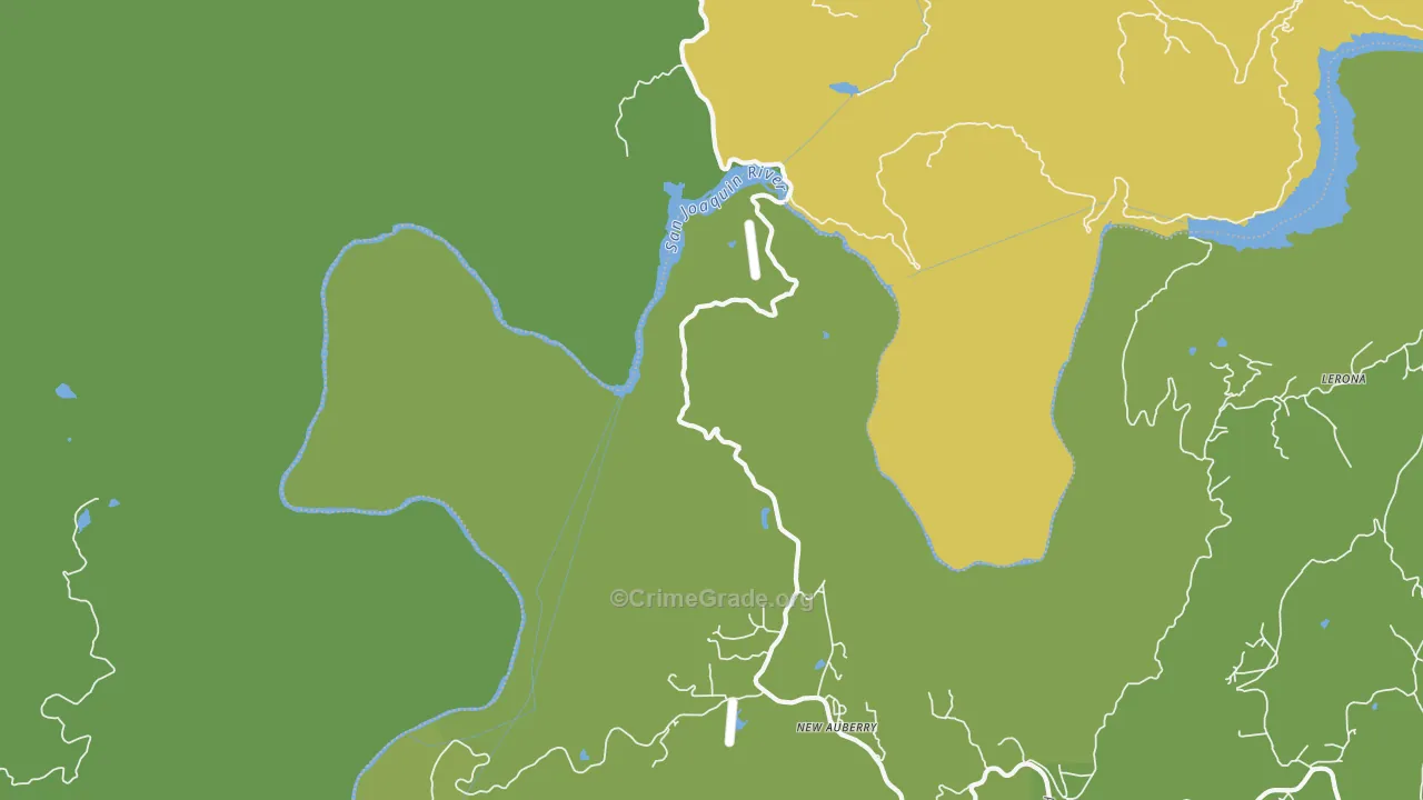 New Auberry, CA Map of Arson Rates
