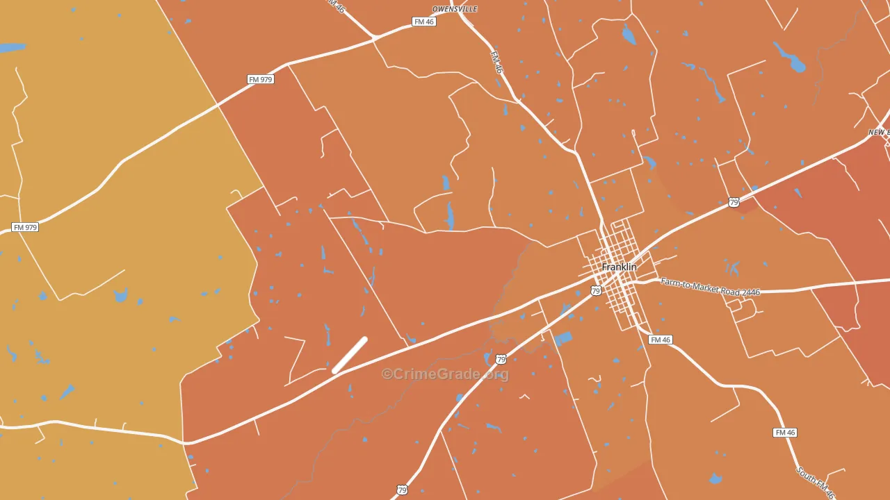 New Baden, TX Map of Arson Rates