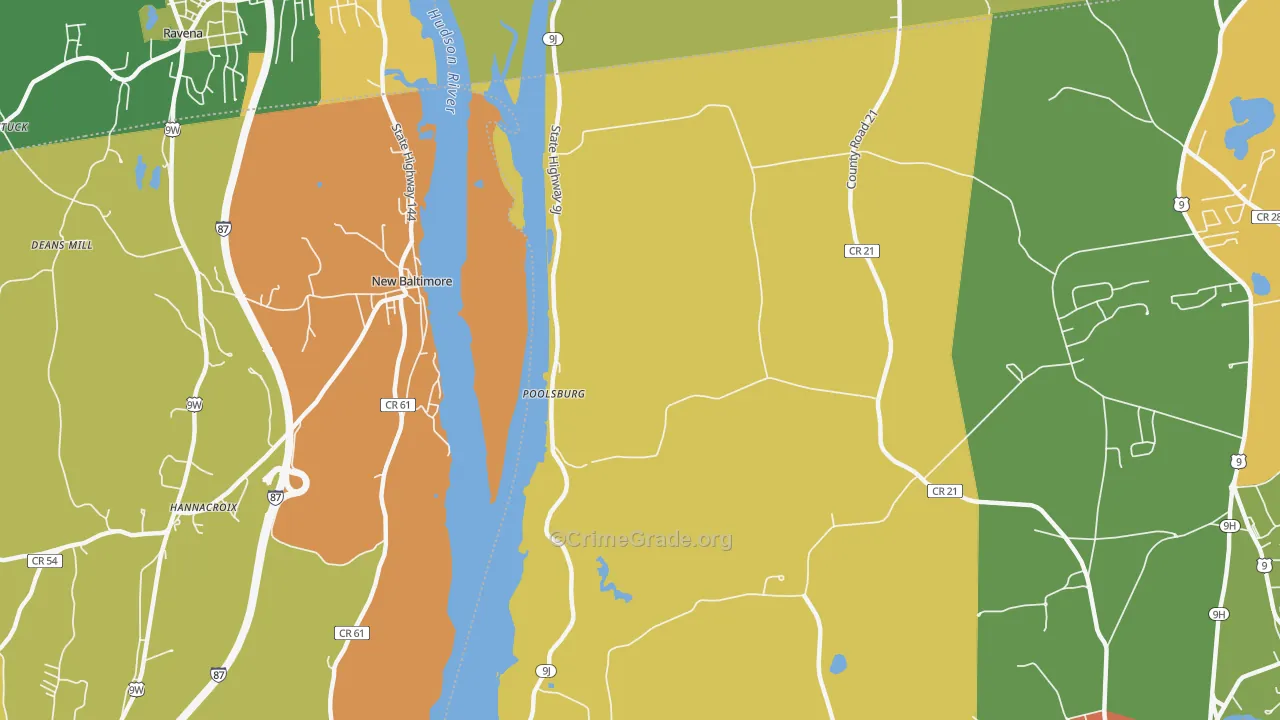 New Baltimore, NY Map of Arson Rates