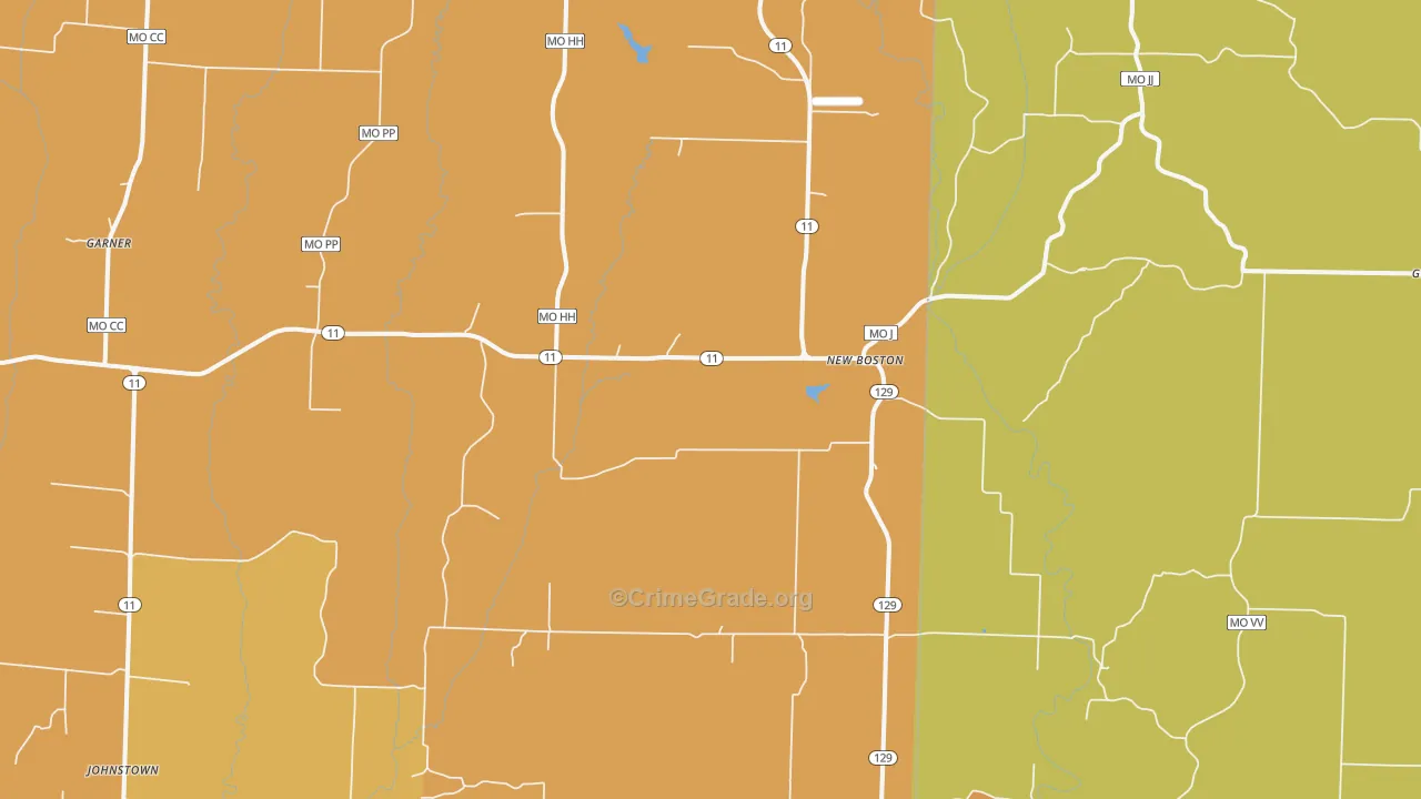 New Boston, MO Map of Arson Rates