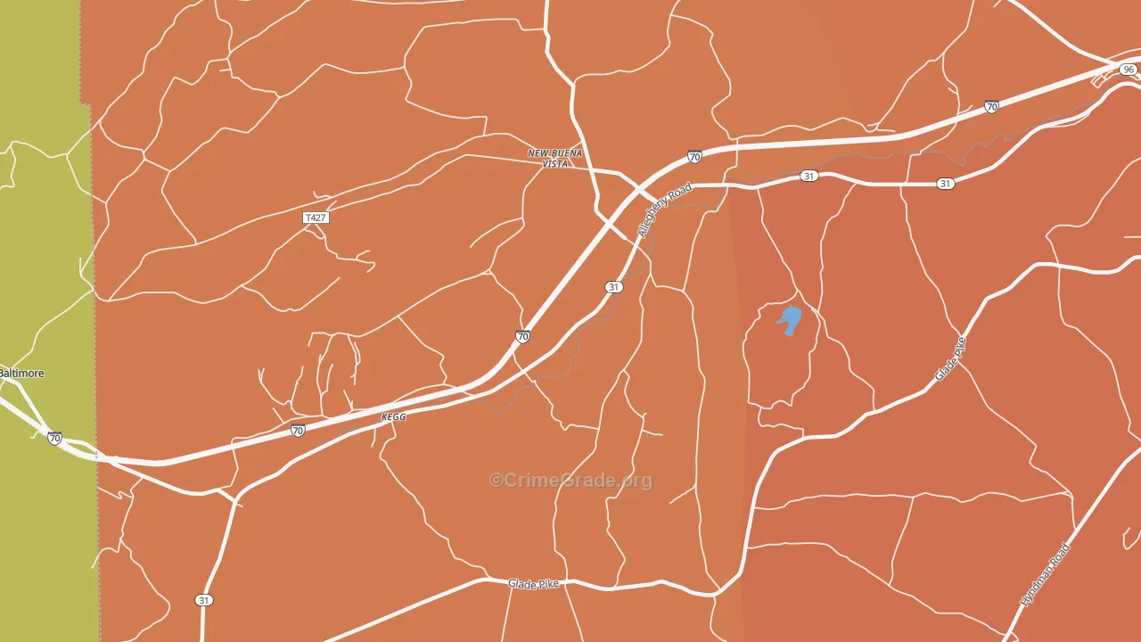 New Buena Vista, PA Map of Arson Rates