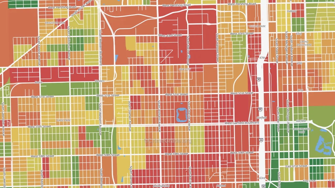 New City, Chicago, IL Map of Arson Rates