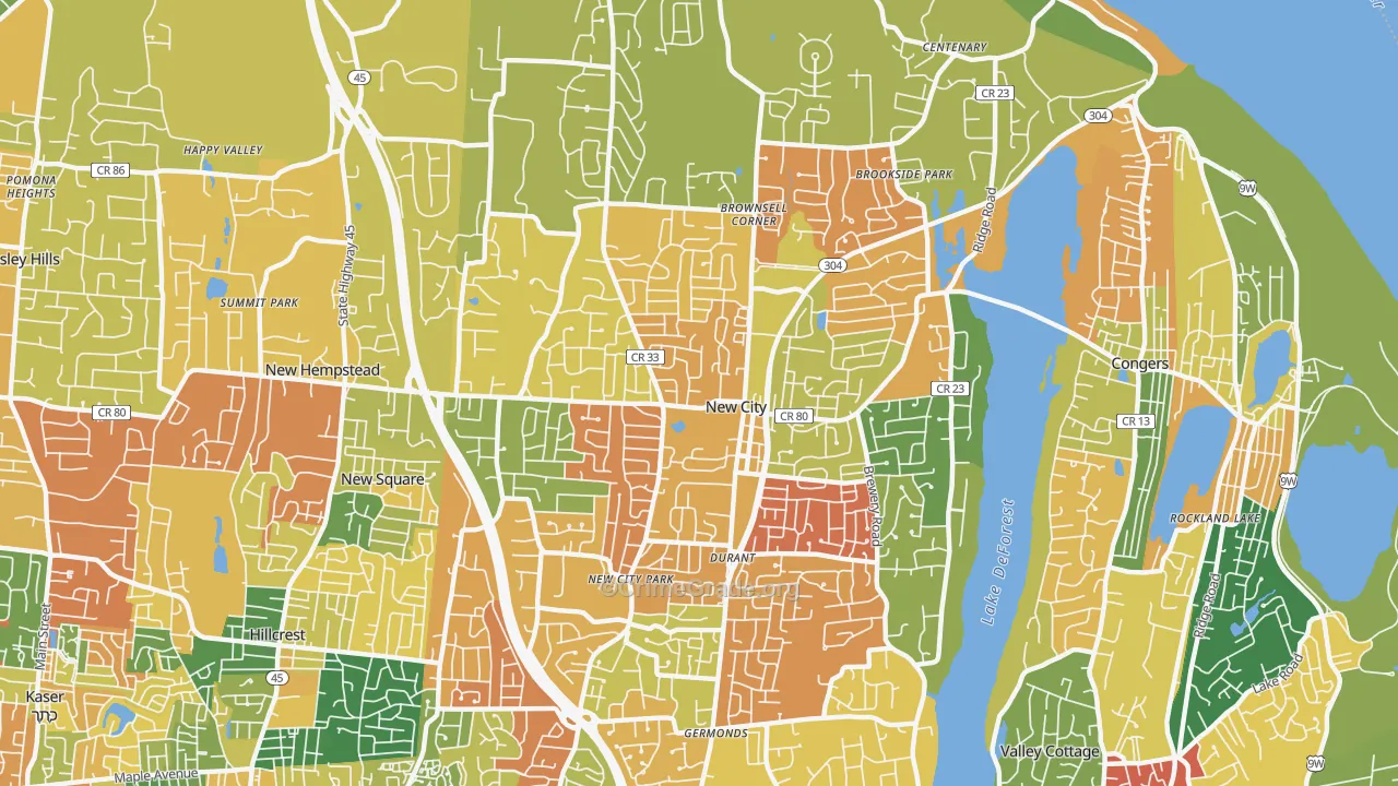 New City, NY Map of Arson Rates