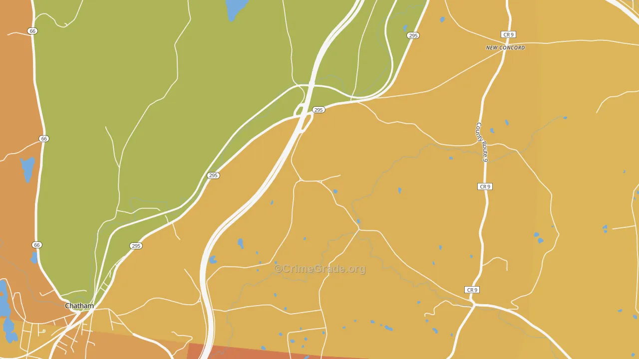 New Concord, NY Map of Arson Rates
