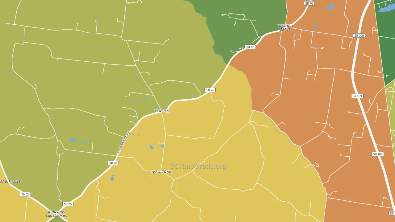 New Deal, TN Map of Arson Rates