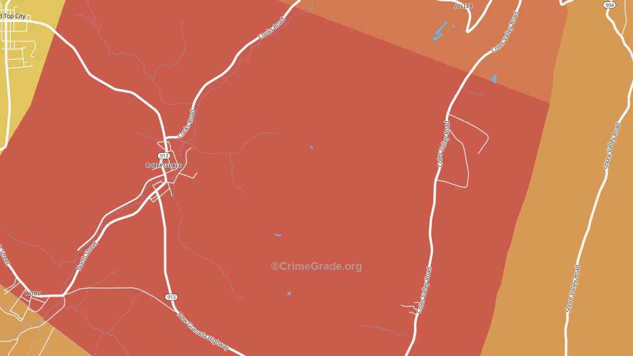 New Grenada, PA Map of Arson Rates