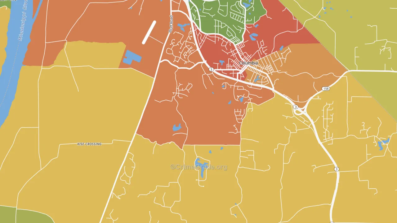 New Hanover, IL Map of Arson Rates