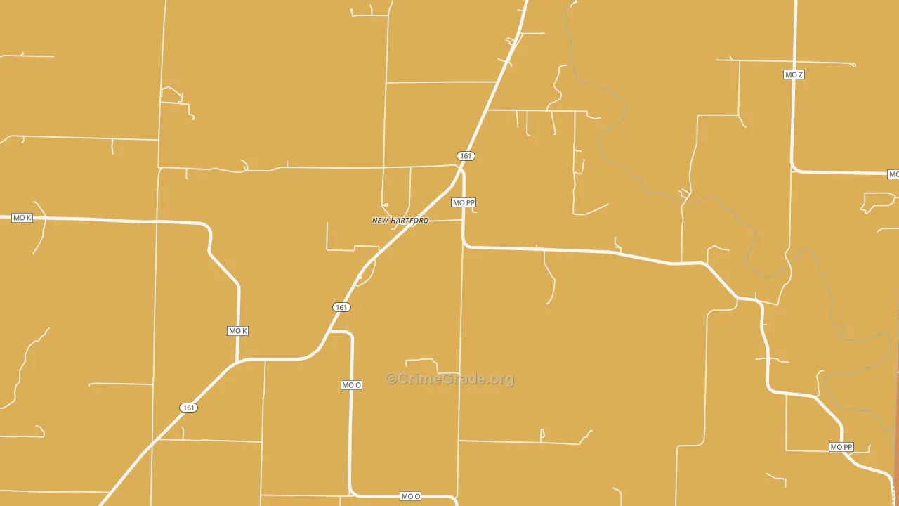 New Hartford, MO Map of Arson Rates