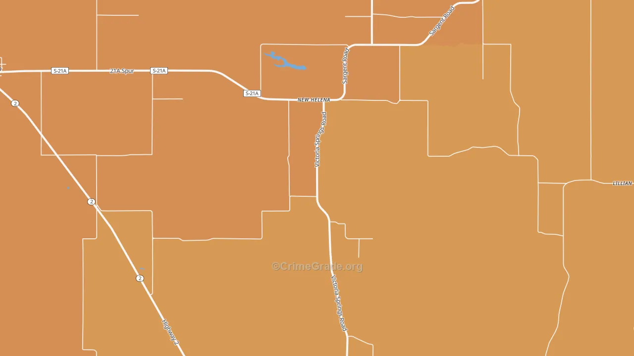 New Helena, NE Map of Arson Rates