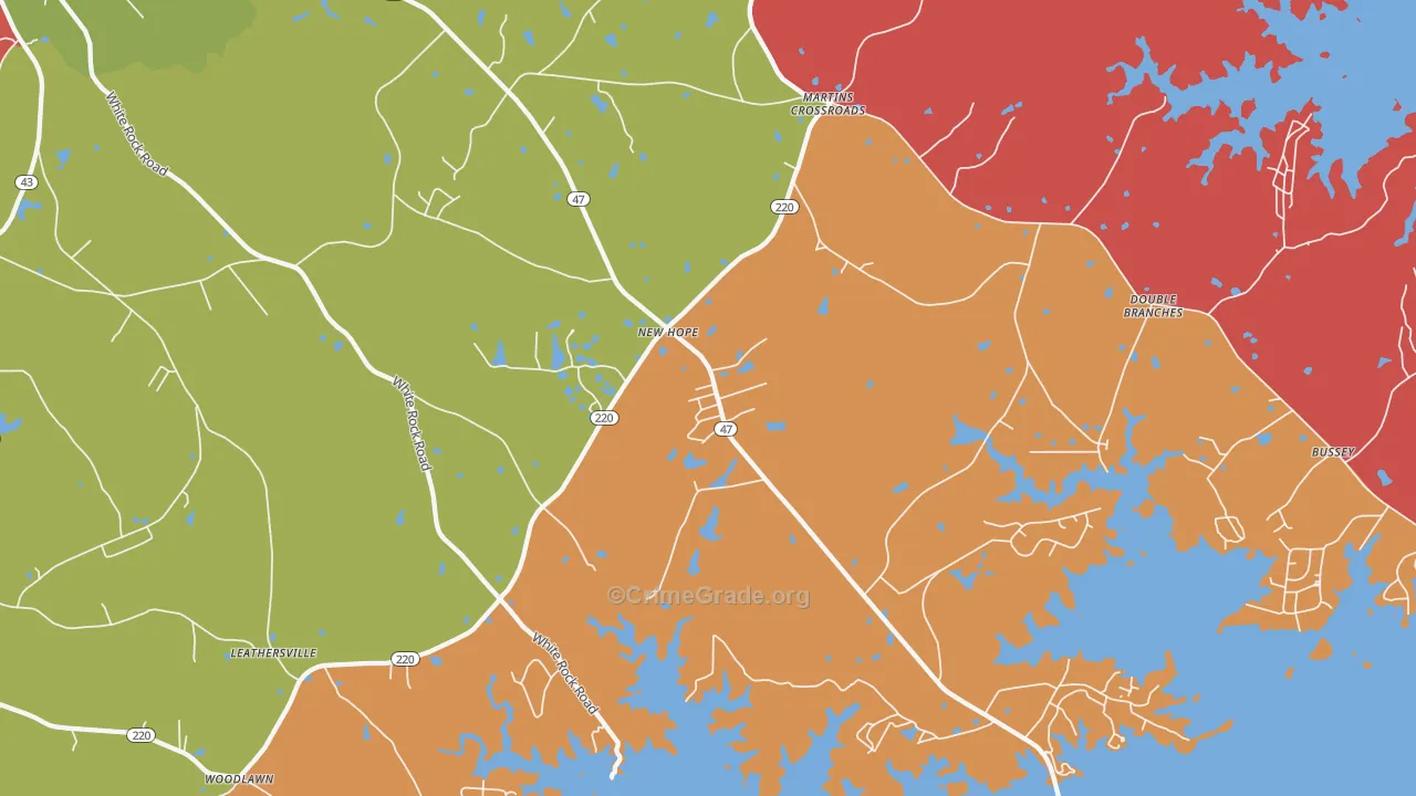 New Hope, GA Map of Arson Rates
