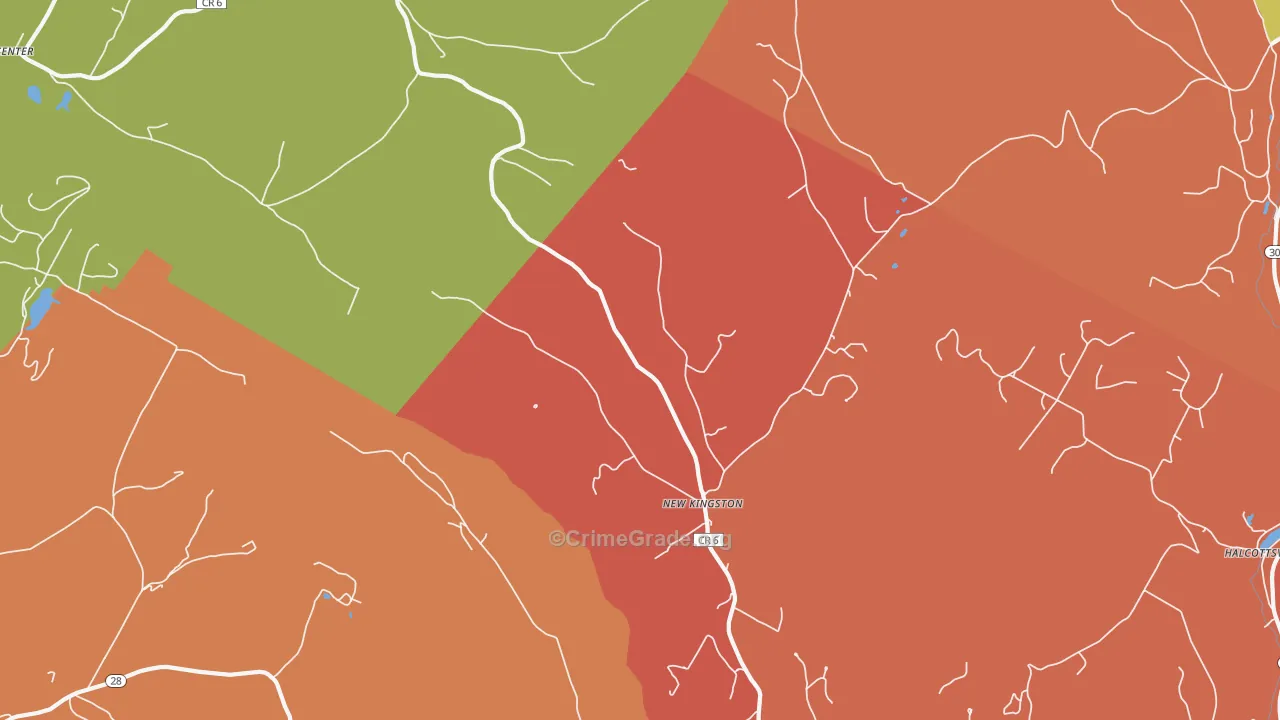 New Kingston, NY Map of Arson Rates