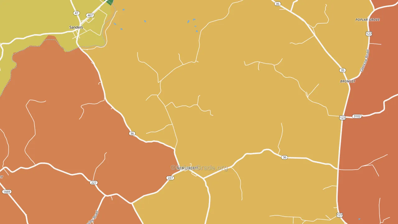 New Liberty, KY Map of Arson Rates