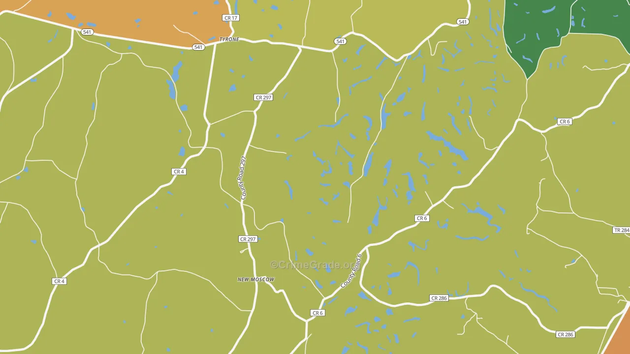 New Moscow, OH Map of Arson Rates