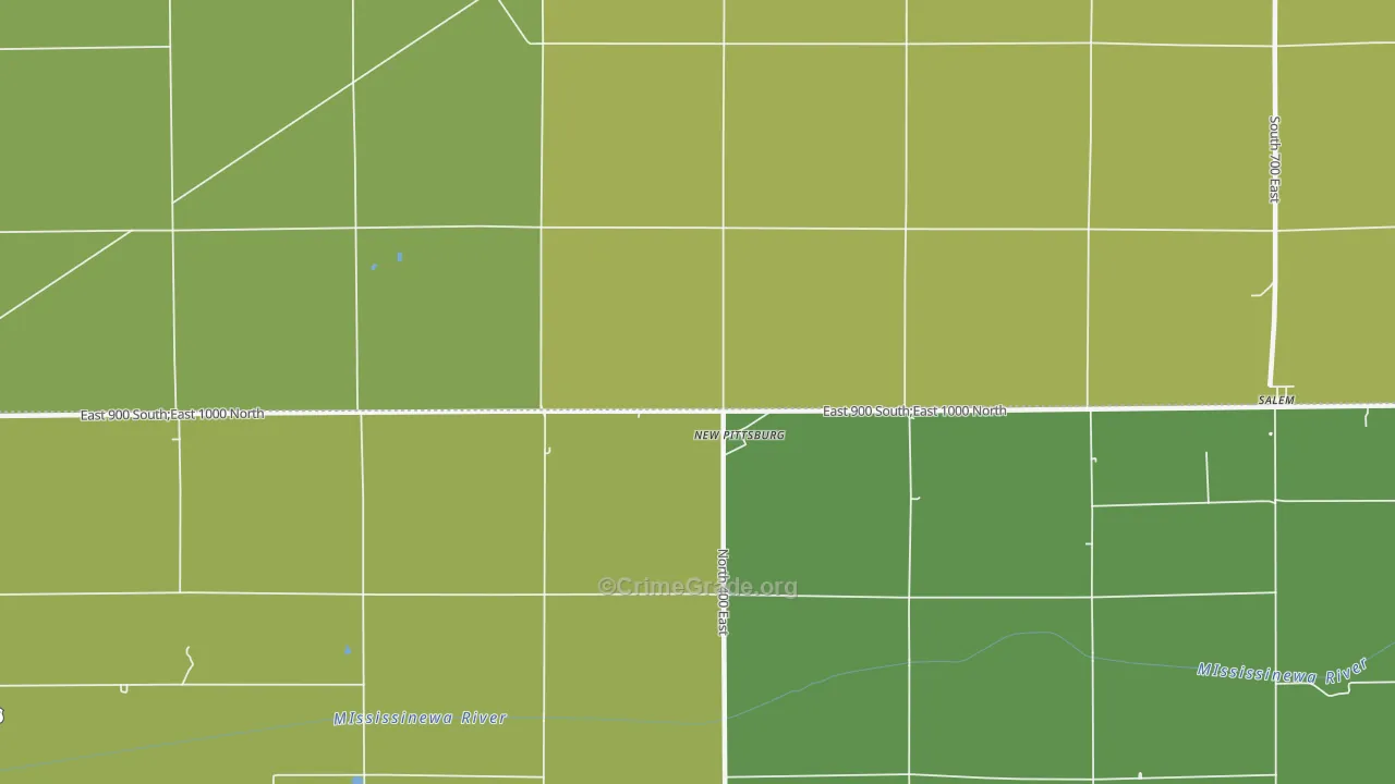 New Pittsburg, IN Map of Arson Rates
