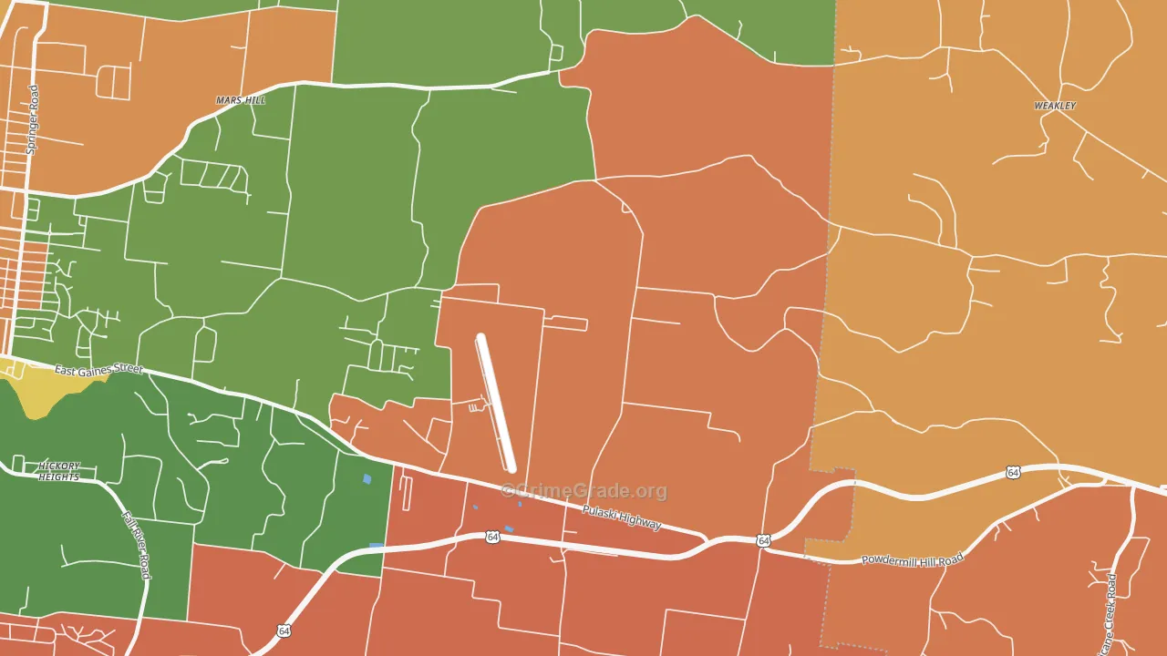 New Prospect, TN Map of Arson Rates