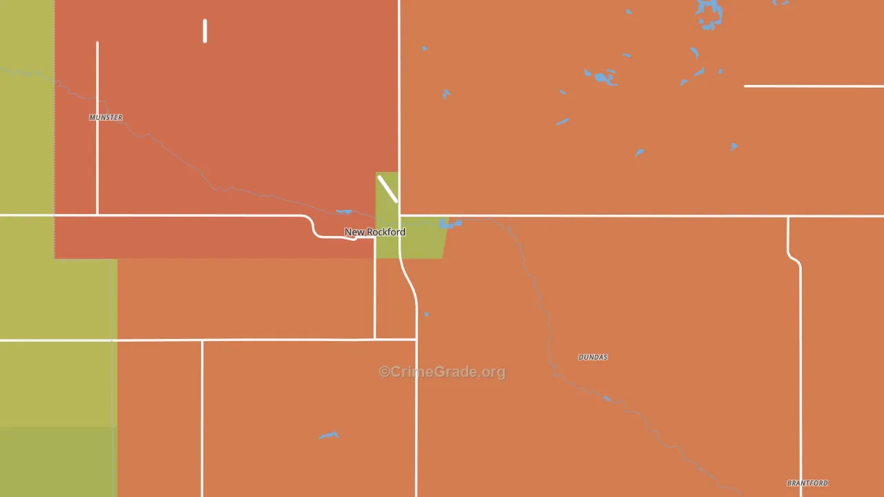 New Rockford, ND Map of Arson Rates