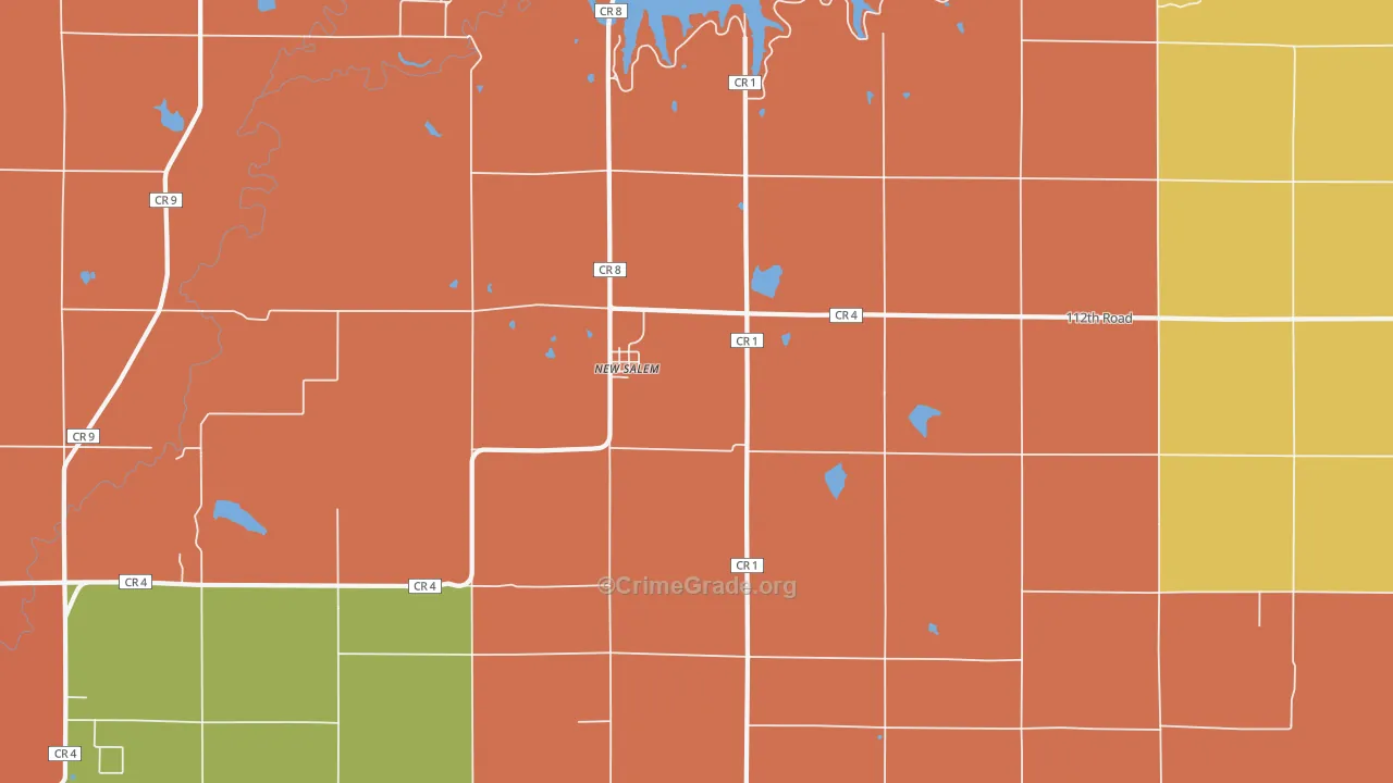 New Salem, KS Map of Arson Rates