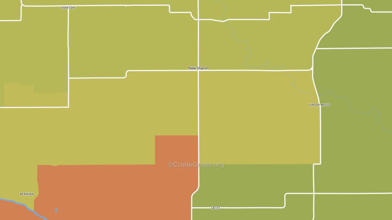 New Sharon, IA Map of Arson Rates