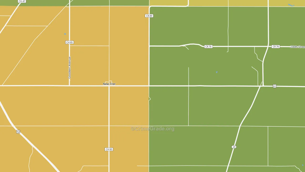 New Trier, MN Map of Arson Rates