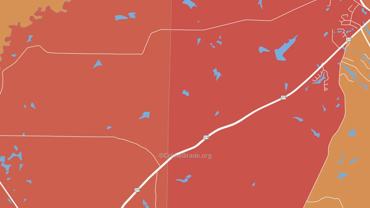 Newark, GA Map of Arson Rates