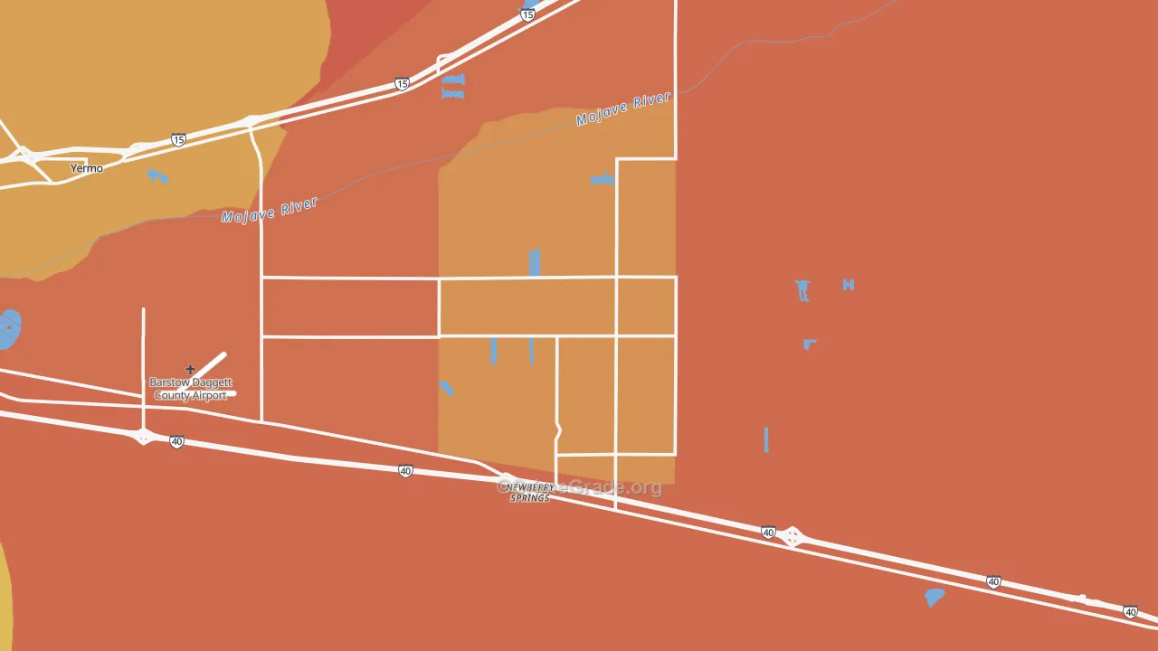 Newberry Springs, CA Map of Arson Rates