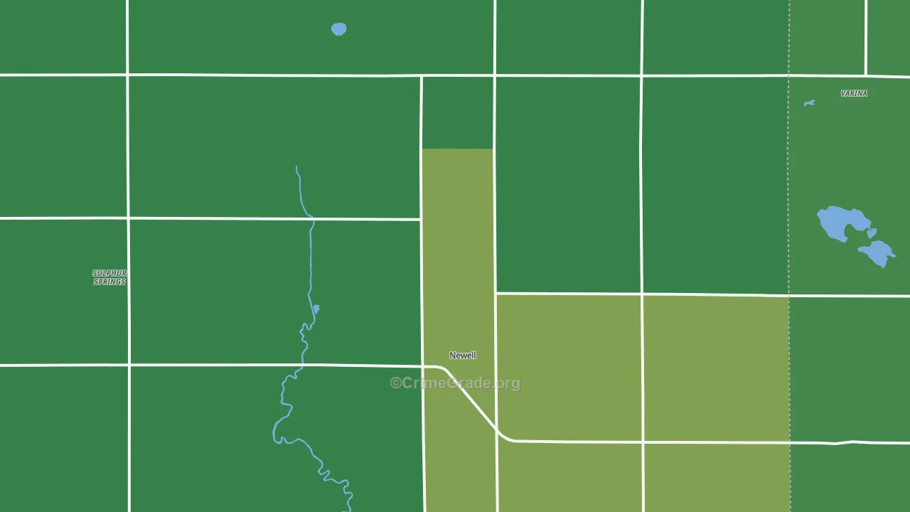 Newell, IA Map of Arson Rates