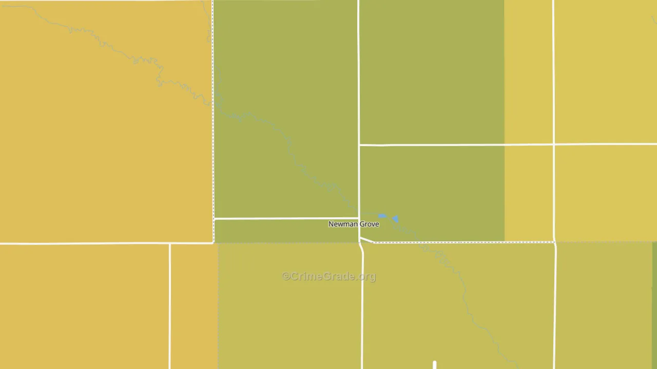 Newman Grove, NE Map of Arson Rates