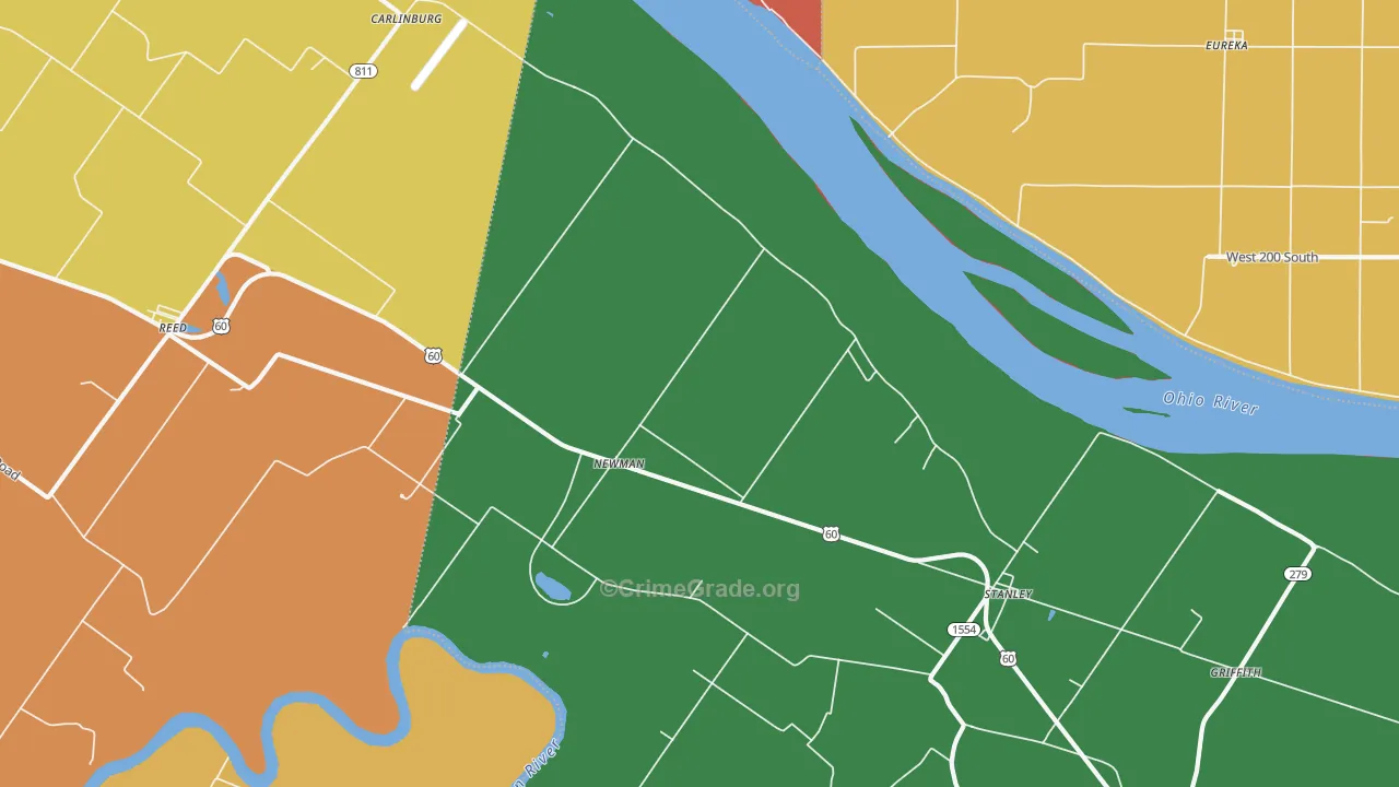 Newman, KY Map of Arson Rates