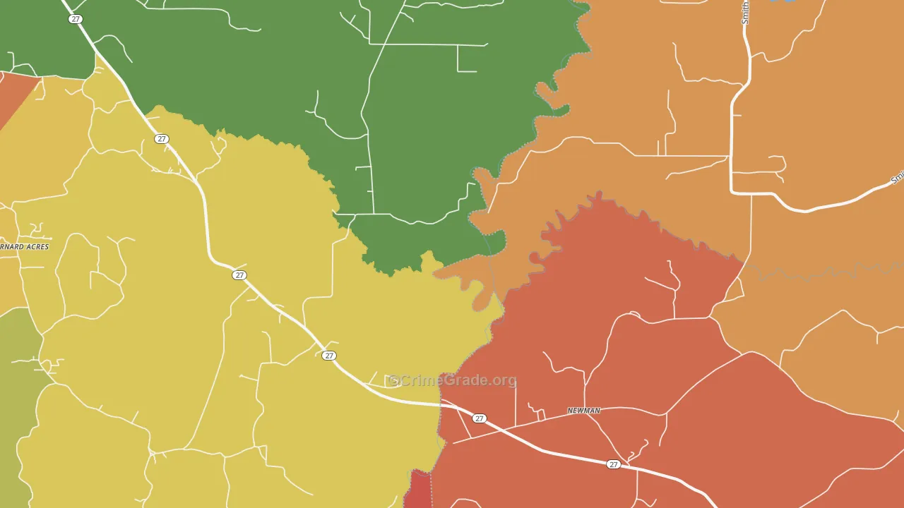 Newman, MS Map of Arson Rates
