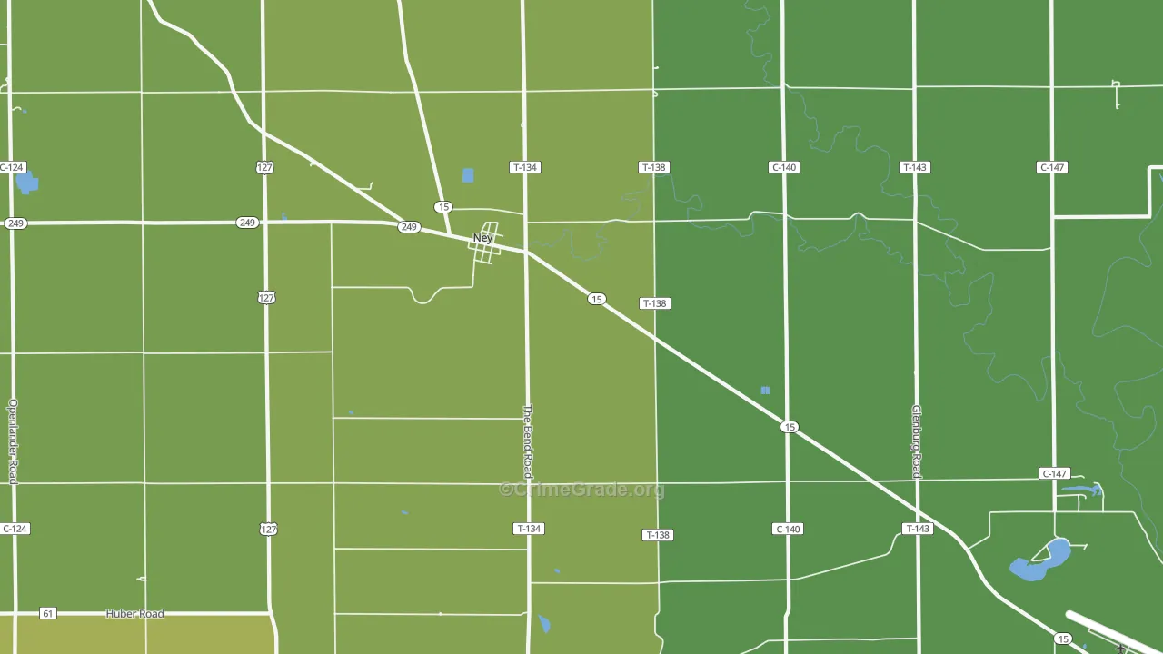 Ney, OH Map of Arson Rates