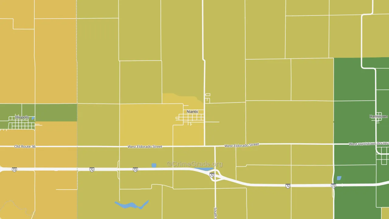 Niantic, IL Map of Arson Rates