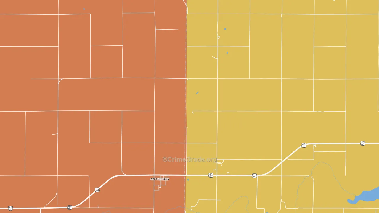 Nicodemus, KS Map of Arson Rates